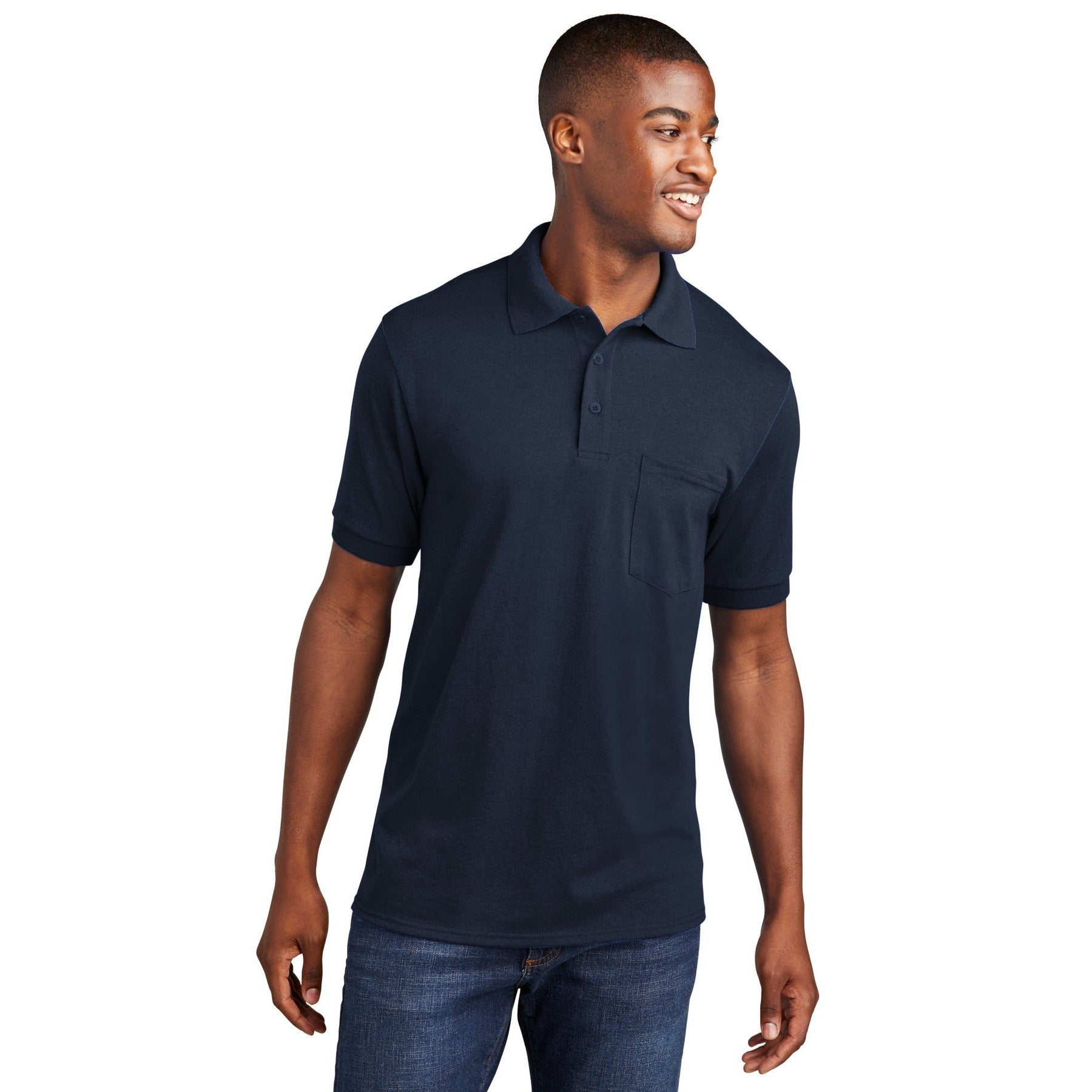 Port & Company-Port & Company® Core Blend Jersey Knit Pocket Polo. KP55P-MedTech-3